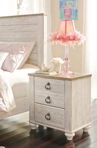 Willowton Full Panel Bed with Storage and Nightstand