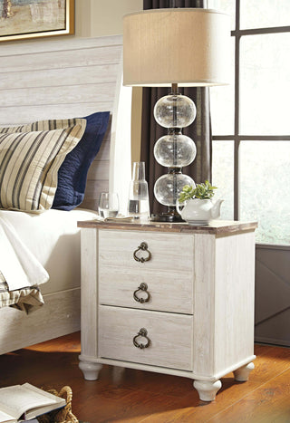 Willowton Full Panel Bed with Storage and Nightstand