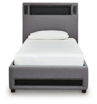 Finigale Upholstered Bed with Wireless Audio