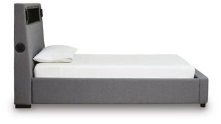 Finigale Upholstered Bed with Wireless Audio