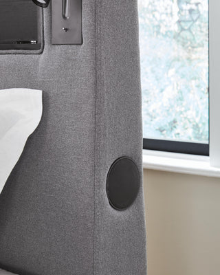 Finigale Upholstered Bed with Wireless Audio