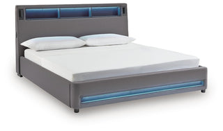 Finigale Upholstered Bed with Wireless Audio