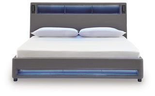 Finigale Upholstered Bed with Wireless Audio