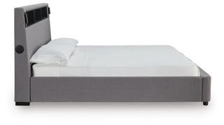 Finigale Upholstered Bed with Wireless Audio