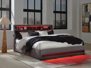 Finigale Upholstered Bed with Wireless Audio