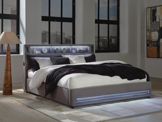 Finigale Upholstered Bed with Wireless Audio