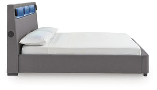 Finigale Upholstered Bed with Wireless Audio