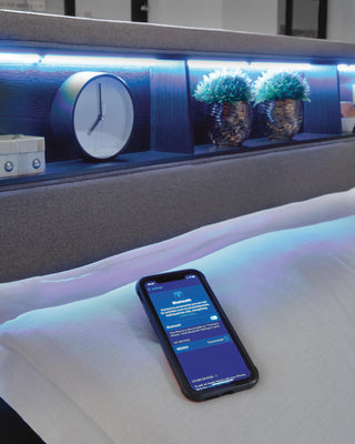 Finigale Upholstered Bed with Wireless Audio
