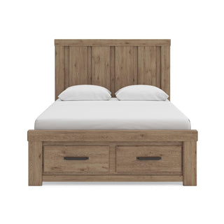 Oliandon Queen Panel Storage Bed, Dresser and Mirror