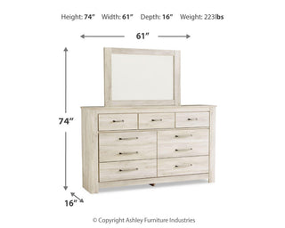 Bellaby Queen Crossbuck Panel Bed, Dresser and Mirror