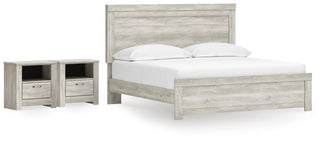 Bellaby King Panel Bed and 2 Nightstands