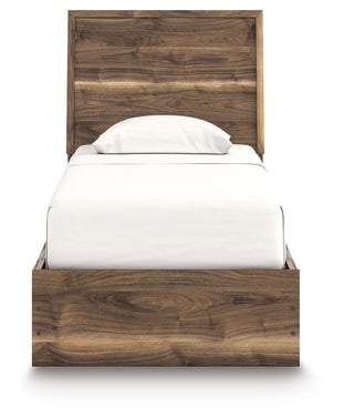 Chirason Twin Panel Platform Bed, Dresser and Mirror