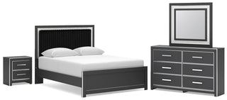Zuraleus Queen Upholstered Bed, Dresser, Mirror and Nightstand