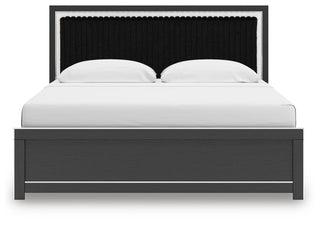 Zuraleus King Panel Bed, Dresser, Mirror and Nightstand