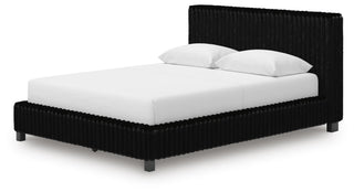 Zuraleus Queen Upholstered Bed, Dresser, Mirror and Nightstand