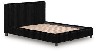 Zuraleus Queen Upholstered Bed, Dresser, Mirror and Nightstand