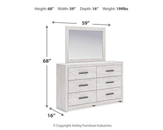 Cayboni King Panel Bed, Dresser, Mirror, Chest and 2 Nightstands