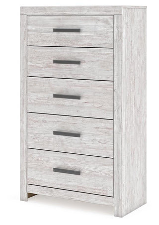 Cayboni Full Panel Bed, Dresser, Mirror, Chest and 2 Nightstands