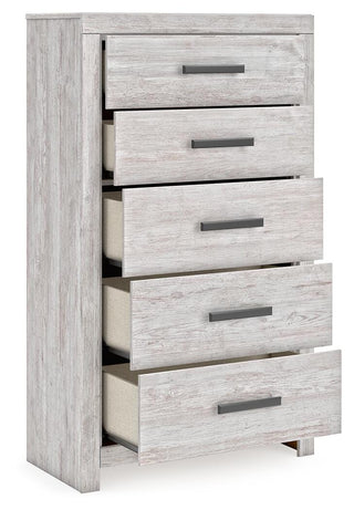 Cayboni Full Panel Bed, Dresser, Mirror, Chest and 2 Nightstands
