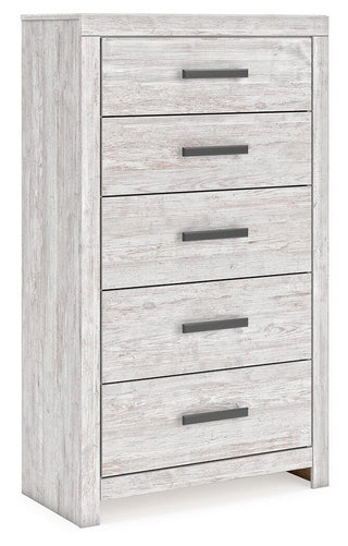 Cayboni King Panel Bed, Dresser, Mirror, Chest and 2 Nightstands