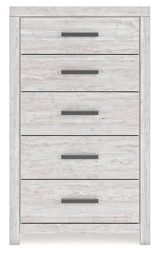 Cayboni King Panel Bed, Dresser, Mirror, Chest and 2 Nightstands