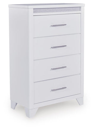 Jarlee Queen Upholstered Panel Bed, Dresser, Mirror, Chest and 2 Nightstands