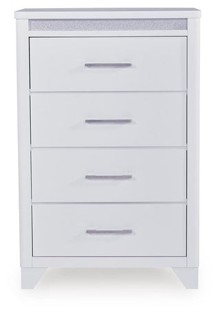 Jarlee Queen Upholstered Panel Bed, Dresser, Mirror, Chest and 2 Nightstands