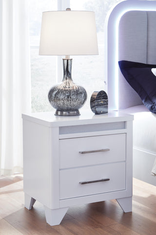 Jarlee Queen Upholstered Panel Bed, Dresser, Mirror, Chest and 2 Nightstands