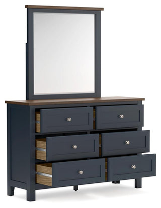 Landocken Twin Panel Headboard, Dresser and Mirror