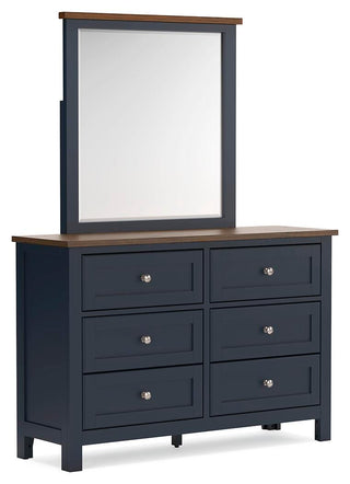 Landocken Twin Panel Bed, Dresser and Mirror