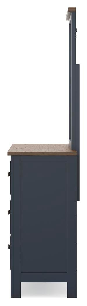 Landocken Twin Panel Bed, Dresser, Mirror and Nightstand