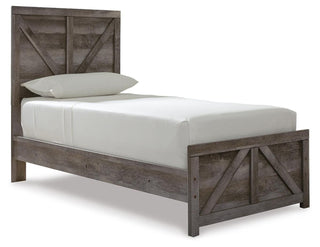 Wynnlow Twin Crossbuck Panel Bed, Dresser and Mirror