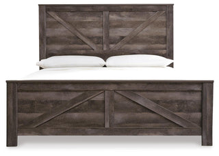 Wynnlow King Crossbuck Panel Bed and Chest