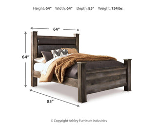 Wynnlow Upholstered Poster Bed - Queen