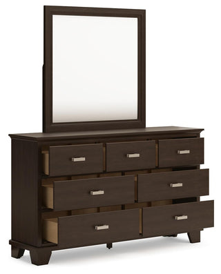 Covetown King Panel Bed, Dresser and Mirror