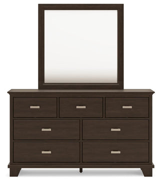 Covetown King Panel Bed, Dresser, Mirror and Nightstand
