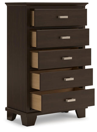 Covetown Full Panel Bed, Chest and Nightstand