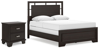 Covetown Queen Panel Bed and Nightstand