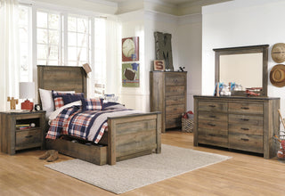 Trinell Panel Bed with 1 Large Storage Drawer - Twin
