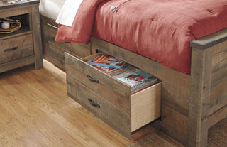 Trinell Twin Bookcase Bed with 2 Storage Drawers