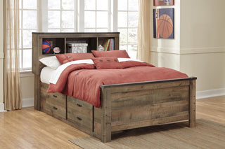Trinell Twin Bookcase Bed with 2 Storage Drawers