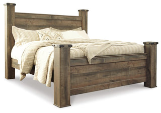 Trinell King Poster Bed, Dresser, Mirror and Nightstand