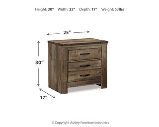 Trinell Queen Poster Bed and Nightstand