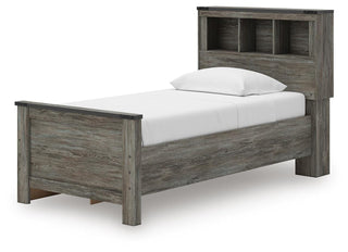 Frandern Twin Bookcase Bed with Storage, Dresser and Mirror