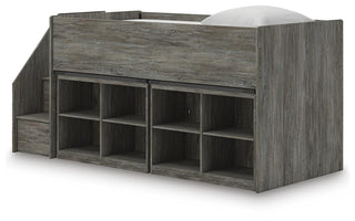 Frandern Twin Loft Bed with Bookcase Storage