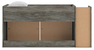 Frandern Twin Loft Bed with Bookcase Storage