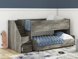 Frandern Twin Over Twin Loft Bed and Mattresses