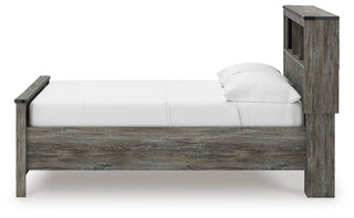 Frandern Full Bookcase Panel Bed with Storage, Dresser, Mirror and Chest