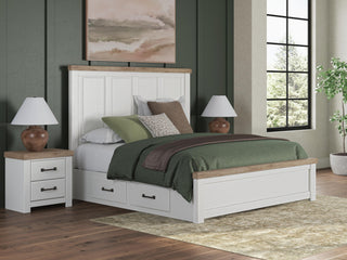 Savonport Panel Bed with Storage - King