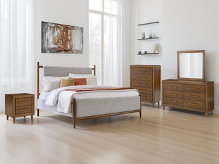 Lyncott Queen Upholstered Panel Bed